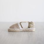 Alpargata Beige Encaje Blanco