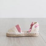 Alpargata Beige Cinta Rosa